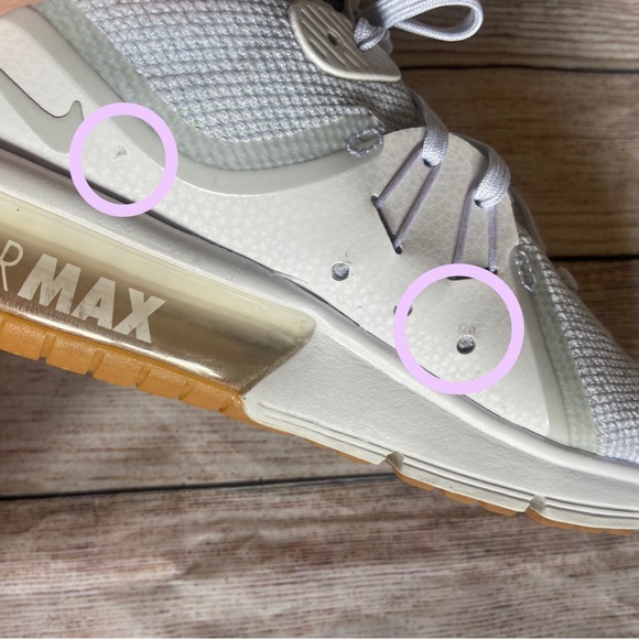 Nike Size 8 All/Completely White Air Max Sneakers - Picture 9 of 9